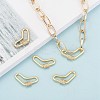 Brass Micro Pave Cubic Zirconia Screw Carabiner Lock Charms ZIRC-G160-60G-6