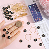 DIY Initial Letter A~Z Alphabet Brass Enamel Wine Glass Charm Rings Making Kits DIY-SC0024-59A-3