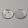 Flat Round Iron Badge Button Parts DIY-WH0297-15E-2