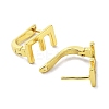 Brass Letter Stud Earrings for Women EJEW-A038-01E-G-2