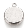 Non-Tarnish 304 Stainless Steel Pendant Cabochon Settings LS-X-STAS-K202-03D-P-2
