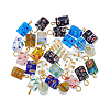 30Pcs Millefiori Glass Pendants PALLOY-PH01834-6