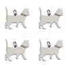 4Pcs 304 Stainless Steel Pendants STAS-FS0002-01B-1