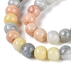 Ombre Effect Opaque Crackle Glass Beads Strands GLAA-Q106-01A-A11-4