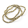 Electroplate Glass Beads Strands LS-EGLA-J025-F05-2
