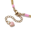Glass Seed Beads & Flower Handmade Lampwork Beaded Necklaces NJEW-MZ00065-01-5