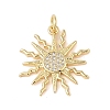 Brass Micro Pave Clear Cubic Zirconia Pendants LS-ZIRC-A013-53G-1