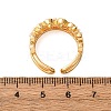 Brass Micro Pave Cubic Zirconia Cuff Rings RJEW-A082-01G-5