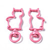 Spray Painted Eco-Friendly Alloy Swivel Snap Hooks Clasps PALLOY-T080-16J-NR-2