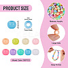 200Pcs Opaque Acrylic European Beads SACR-TA0001-58-4