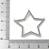 Rack Plating Brass Micro Pave Cubic Zirconia Connector Charms KK-G515-42P-02-3