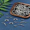 75Pcs 3 Styles Tibetan Style Alloy Fairy Wing Beads TIBEB-FS0001-15-10