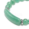 Natural Green Aventurine Beaded Stretch Bracelet BJEW-JB08879-03-4