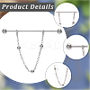 2Pcs 2 Colors Brass Hanging Chain Brooches FIND-GF0006-86-6