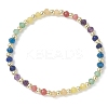Rondelle Natural Malaysia Jade & Electroplate Non-magnetic Synthetic Hematite Beads Stretch Bracelets for Women BJEW-JB13389-2