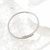 Tarnish Resistant 304 Stainless Steel Open Cuff Bangle with Oval Beaded BJEW-C031-01P-6