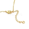 Golden Brass Rhinestone Pendant Necklace with Cable Chains NJEW-P278-A02-3