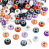 120Pcs 12 Colors Opaque Resin European Beads RESI-TA0004-80-3