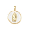 Brass Enamel Pendants KK-P339-12G-01-1