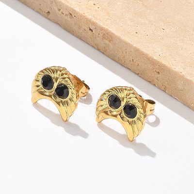 304 Stainless Steel Stud Earrings EJEW-F361-02G-1