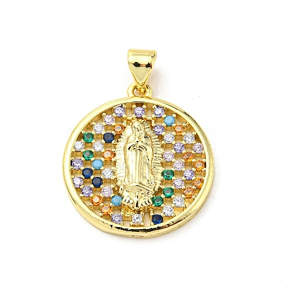 Brass with Cubic Zirconia Pendants FIND-Z023-09A-02-1