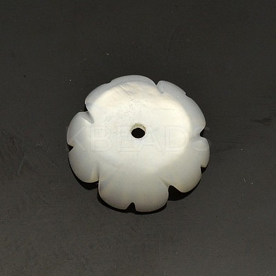Flower Natural White Shell Beads SSHEL-N011-09-1