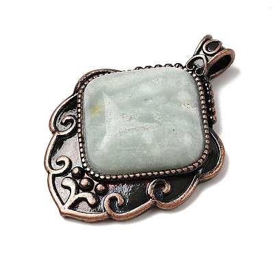 Natural Flower Amazonite Pendants G-A297-03R-20-1