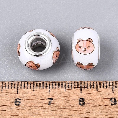 Opaque Resin European Beads RPDL-T004-01O-1