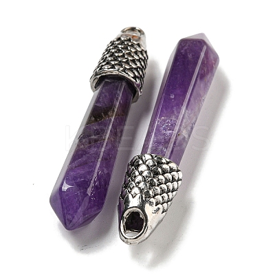Natural Amethyst Pointed Big Pendants G-F766-02AS-06-1