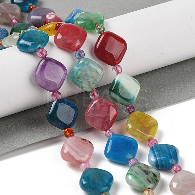 Natural Agate Beads Strands G-P535-A01-01-1