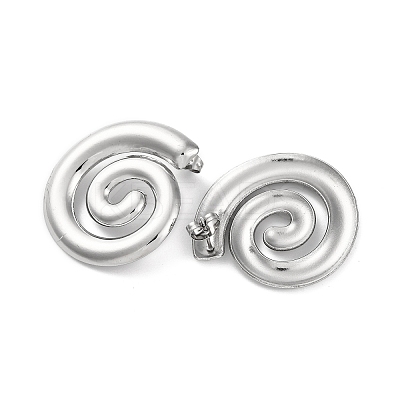 304 Stainless Steel Spiral Stud Earrings EJEW-K295-18P-1