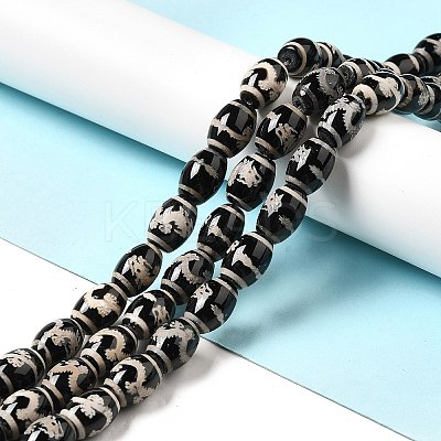 Tibetan Style dZi Beads Strands G-F726-A01-1