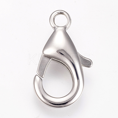 Tarnish Resistant 304 Stainless Steel Lobster Claw Clasps STAS-I082-14P-01-1