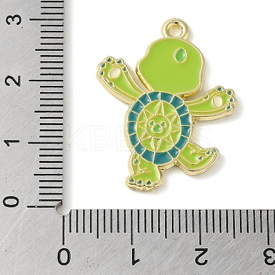 Alloy Enamel Pendants ENAM-C022-01B-G-1