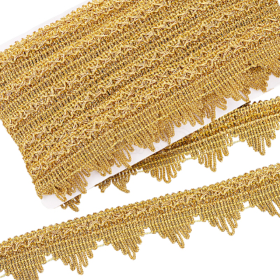 Sparkle Polyester Lace Ribbon OCOR-WH0080-33B-1