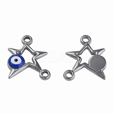 304 Stainless Steel Enamel Connector Charms STAS-N087-62-03P-1