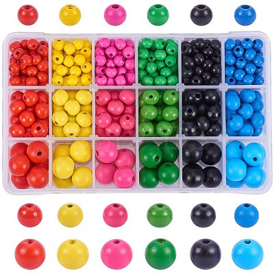 Dyed Wood Beads WOOD-PH0008-03-1