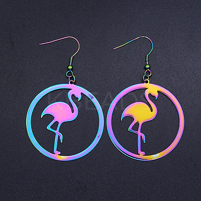 201 Stainless Steel Dangle Earrings STAS-S105-JN430-1