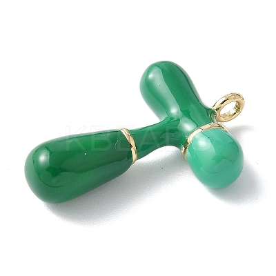 Brass Enamel Pendants KK-E093-03G-T-02-1