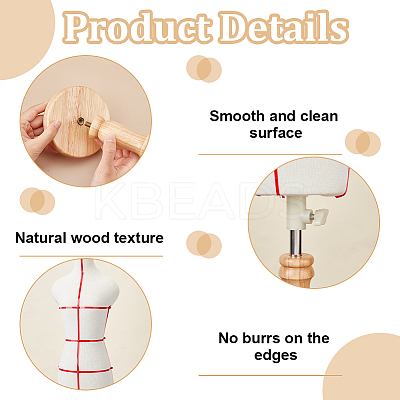 1/3 Scale Mini Female Dress Form Mannequin Torso Mode DIY-OC0011-49-1