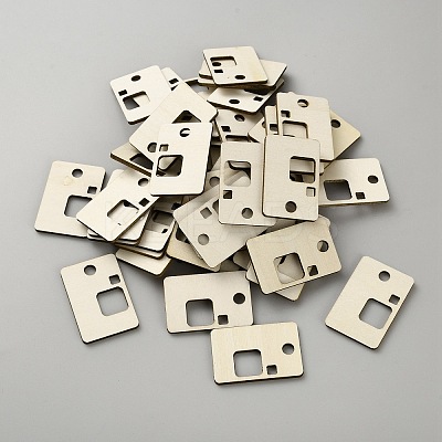 50Pcs Wood Thread Winding Boards WOOD-WH20003-06A-1