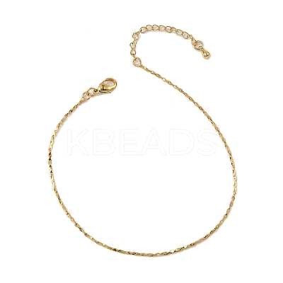 Brass Link Chain Bracelets for Women BJEW-G735-06G-1