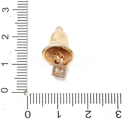 Brass Micro Pave Cubic Zirconia Pendants KK-D427-03G-1