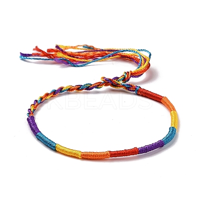 Polyester Braided String Cord Bracelet BJEW-I306-01D-1