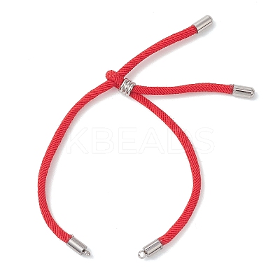 Nylon Round Cord Slider Bracelet Makings AJEW-JB01516-01-1