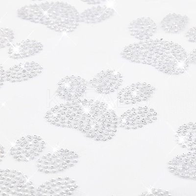 Glitter Hotfix Rhinestone Iron on Patches(Hot Melt Adhesive On The Back) DIY-WH0176-33-1