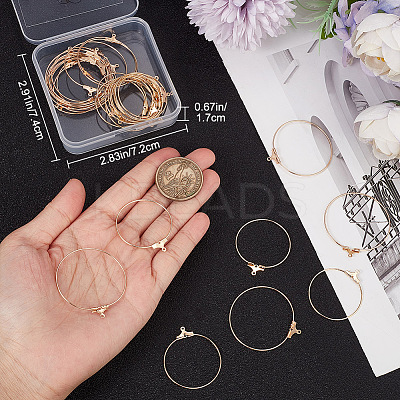 40Pcs 2 Size Brass Pendants KK-BBC0009-64-1