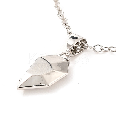 Rack Plating Alloy Heart Pendant Necklaces Sets NJEW-B081-08C-1