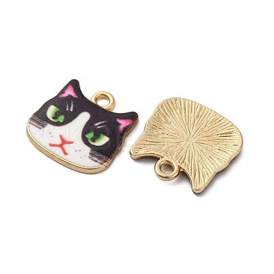 Alloy Enamel Pendants ENAM-V002-04G-05-1