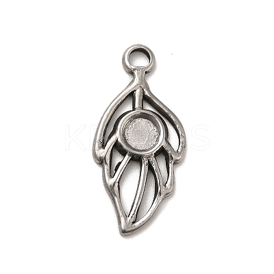 Non-Tarnish 304 Stainless Steel Pendant Cabochon Settings STAS-I694-12P-1